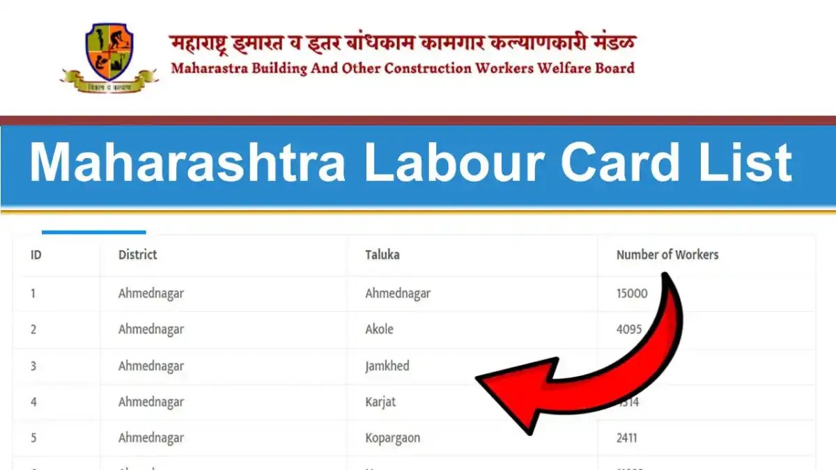 Maharashtra Labour Card List 2026 - महाराष्ट्र लेबर कार्ड लिस्ट 2026 में अपना नाम कैसे देखें